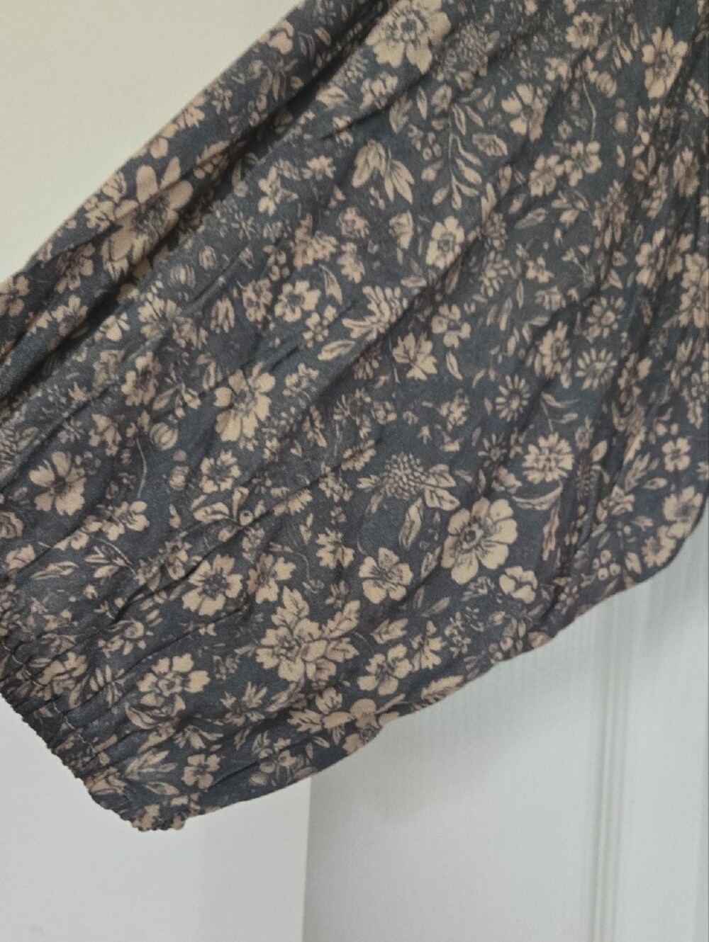 Bohemian Floral Tiered Maxi Dress - Beige & Blue..Natural LIFE..NWT - Picture 2 of 13